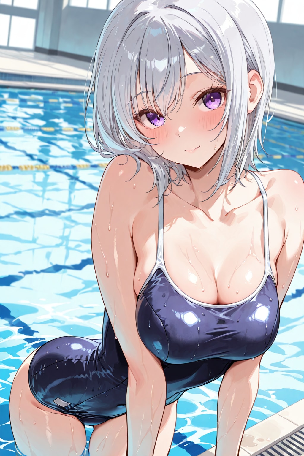 (1333)銀髪ちゃんスク水