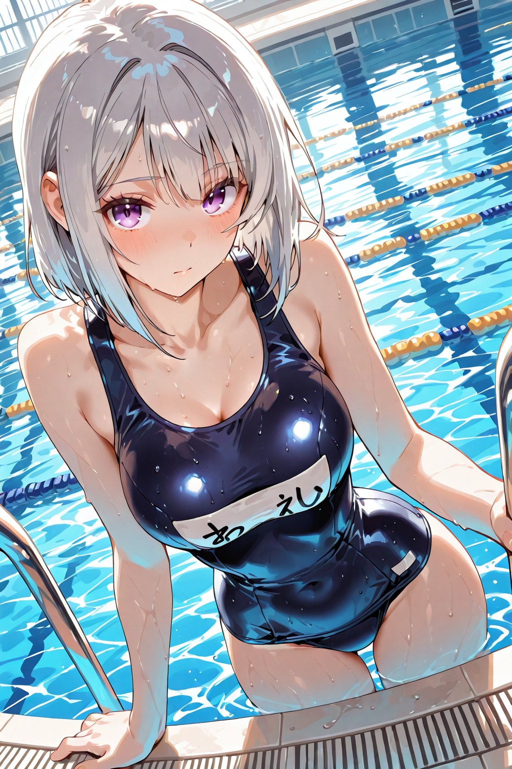 (1333)銀髪ちゃんスク水