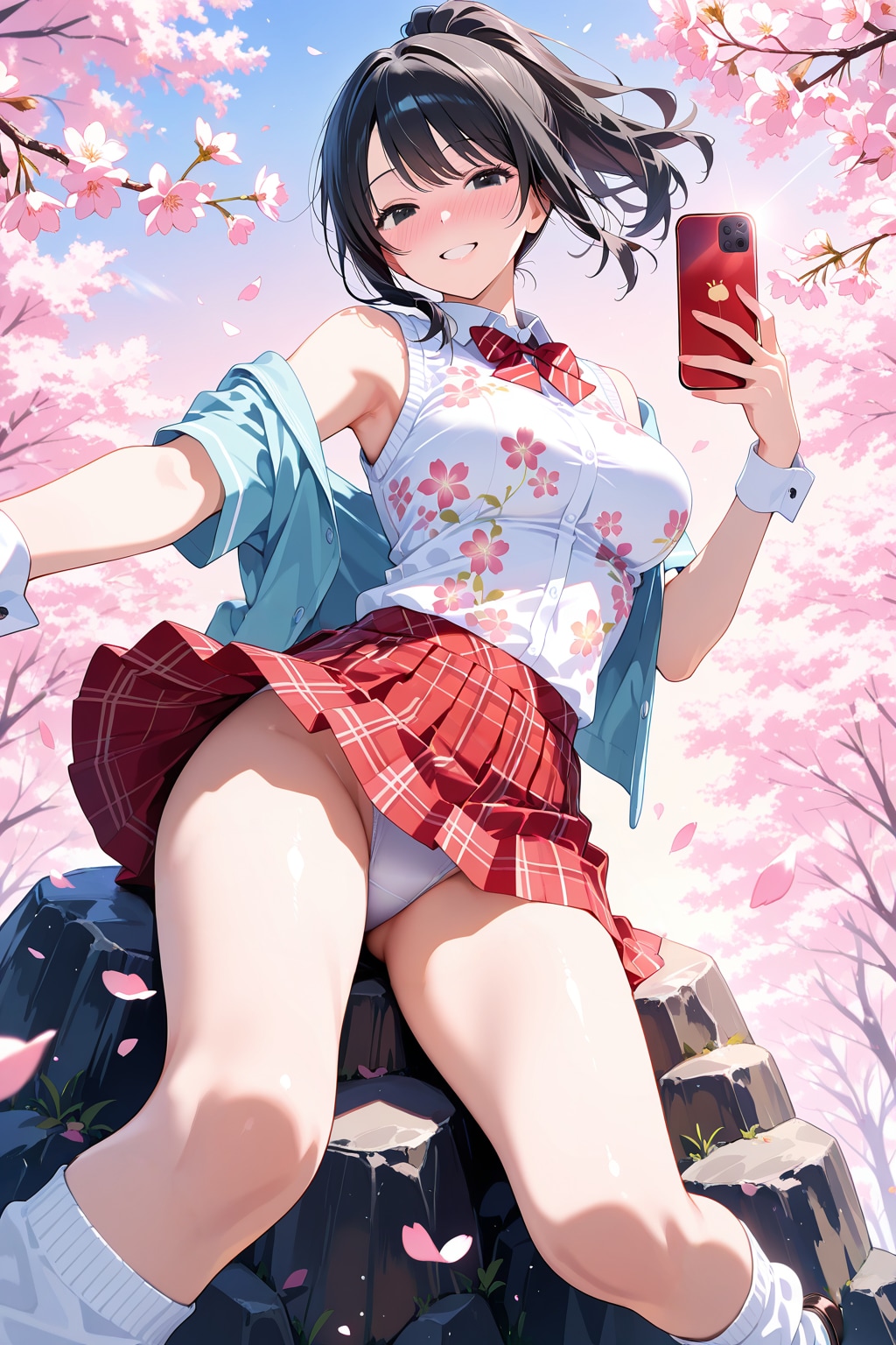 いっぱい撮ろっ♡　春風で無防備になっちゃうお姉さん