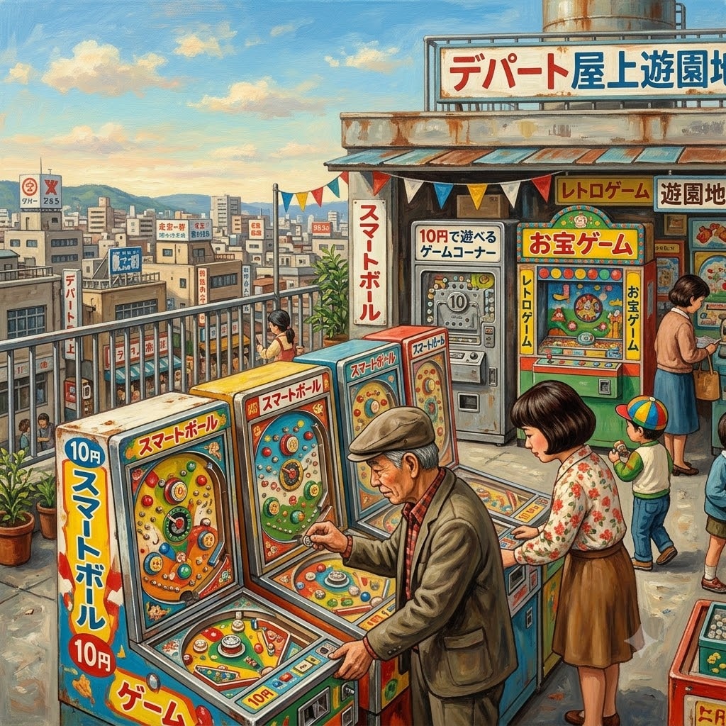 デパート屋上のゲームコーナー