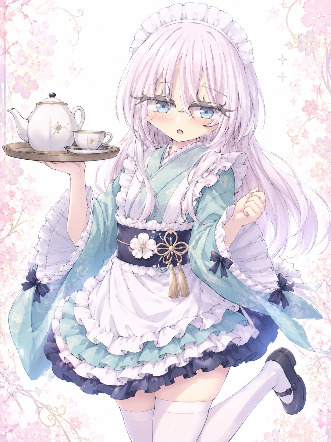 看板娘・桃月ちゃん　和装メイド | の人気AIイラスト・グラビア