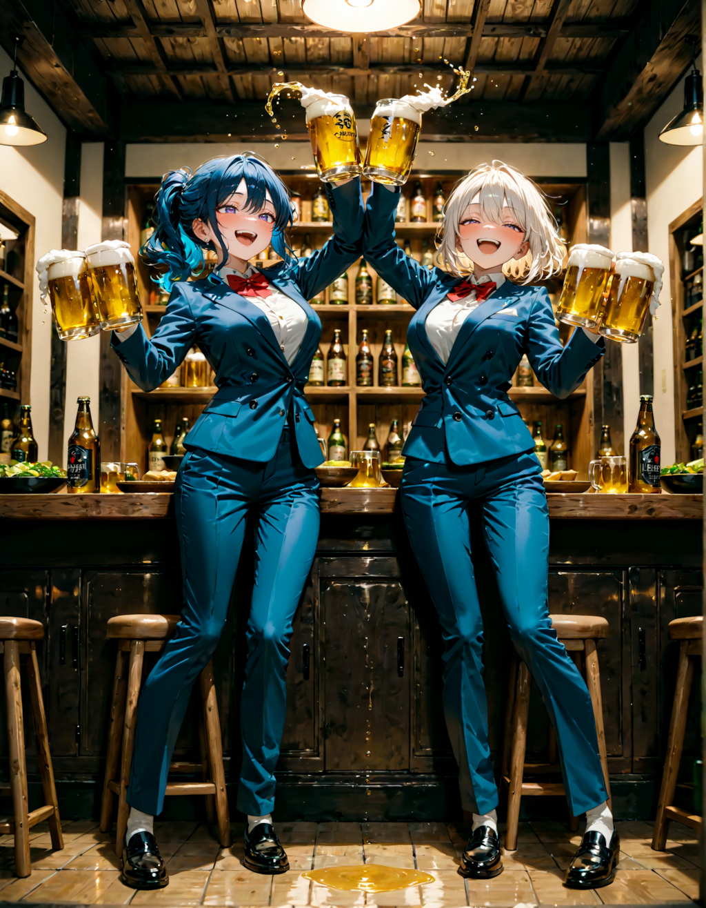 今日は居酒屋で乾杯の日。グッドスーツの日。黒ラベルの日