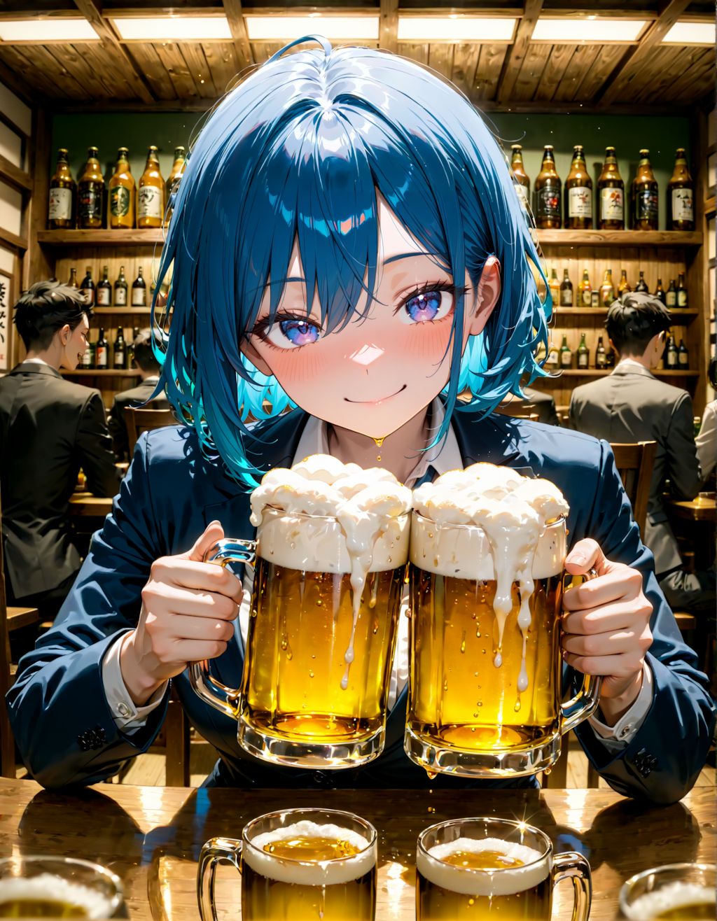 今日は居酒屋で乾杯の日。グッドスーツの日。黒ラベルの日