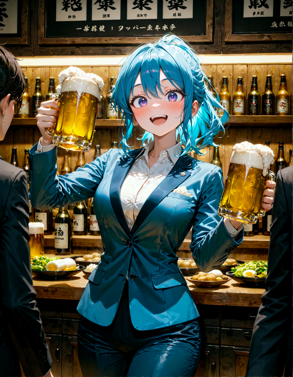 今日は居酒屋で乾杯の日。グッドスーツの日。黒ラベルの日
