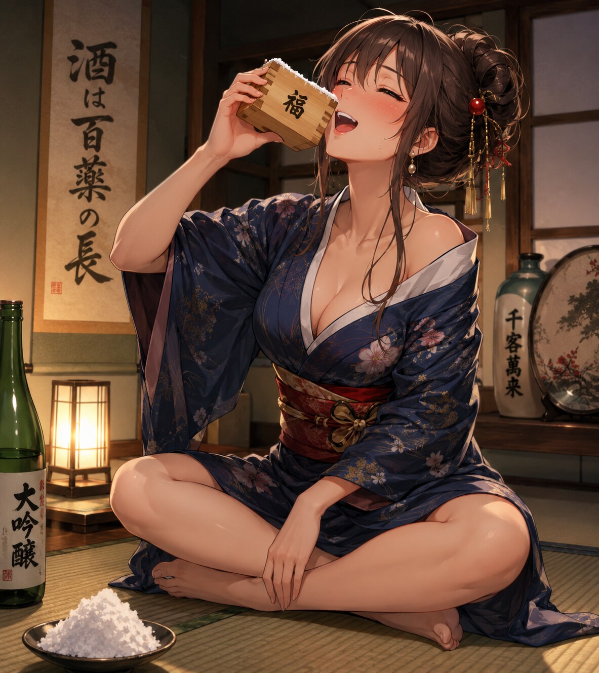 塩で呑む