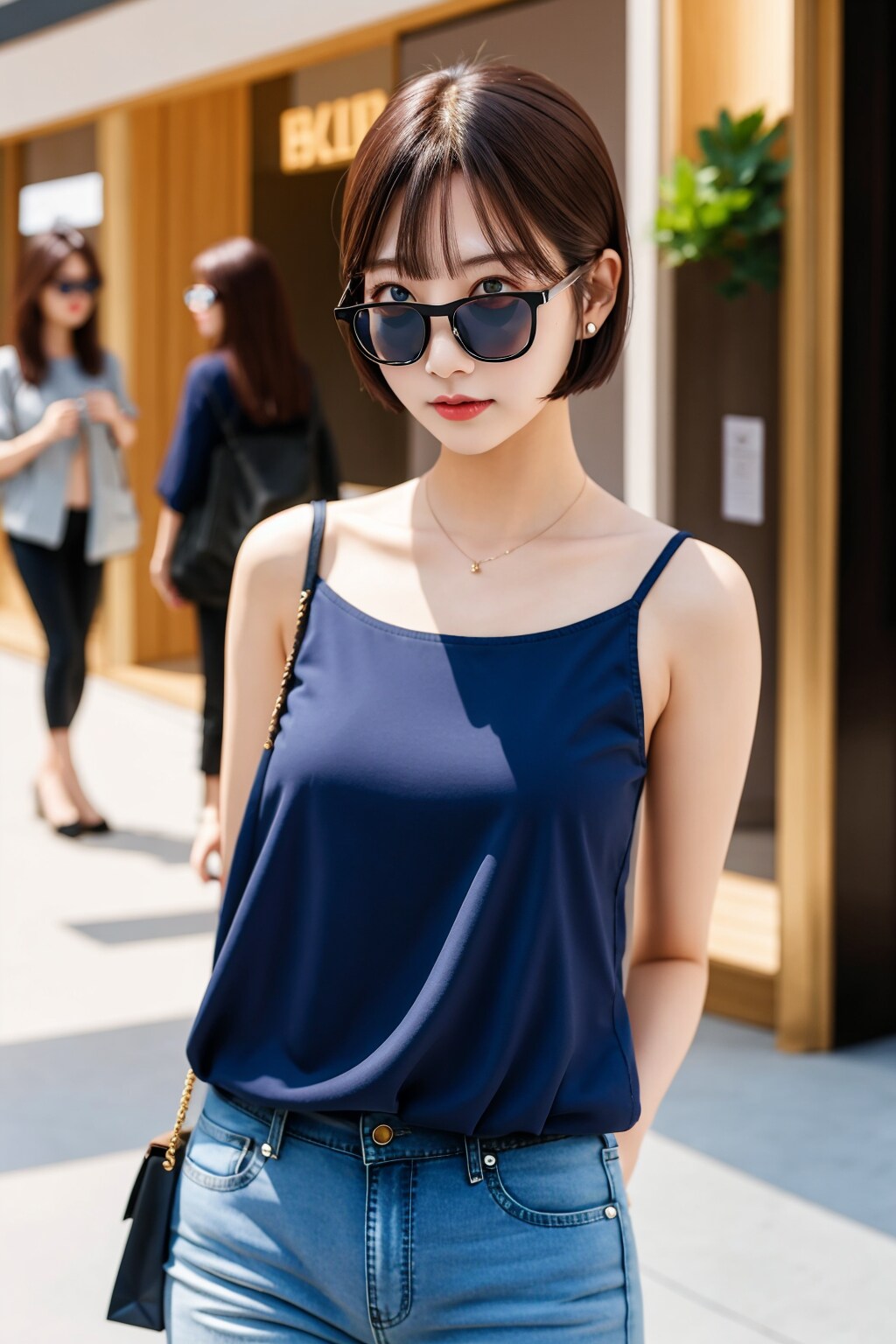 赤縁メガネと書いた筈で、サングラスなんて書いてないんだが・・・