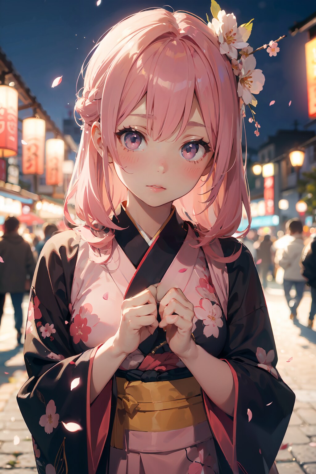 夜桜デート