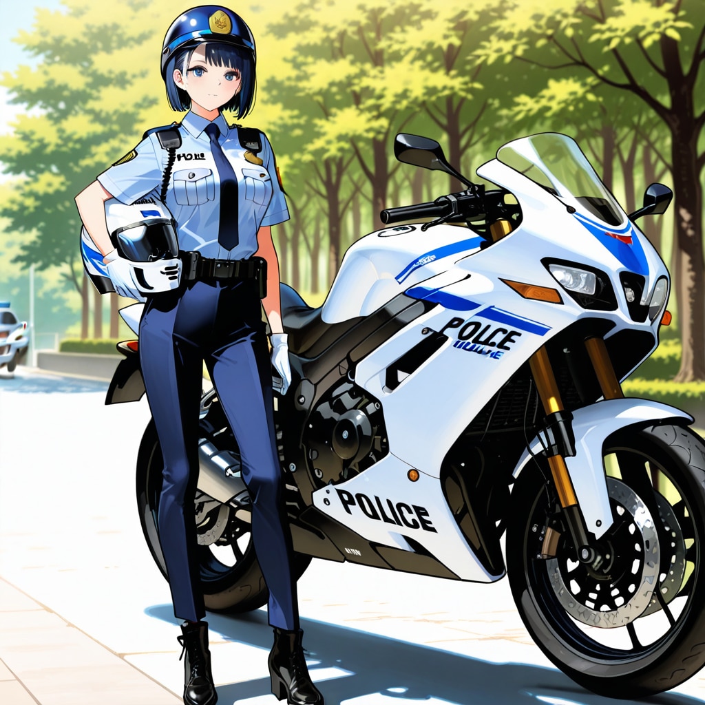 白バイ広報ポスター | の人気AIイラスト・グラビア