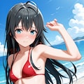 おしっこお漏らしチャレンジ【雪ノ〇雪乃】(ビキニ水着) 3枚目