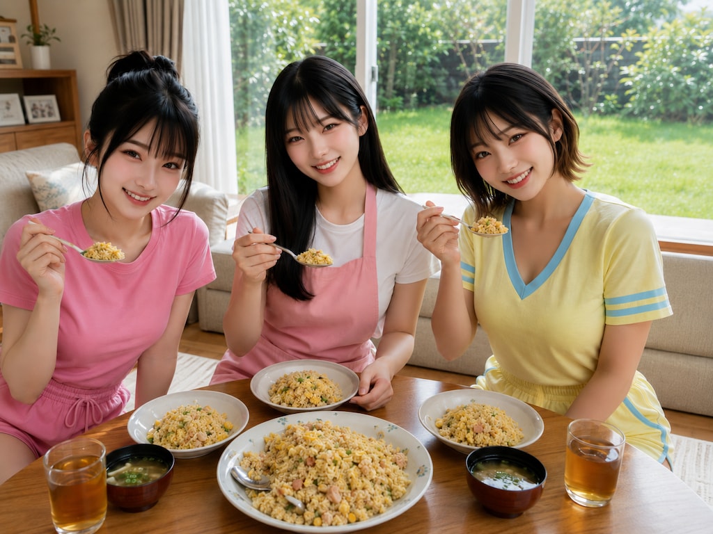 【ウチの娘シリーズ】美沙さんがチャーハンを作ってくれた