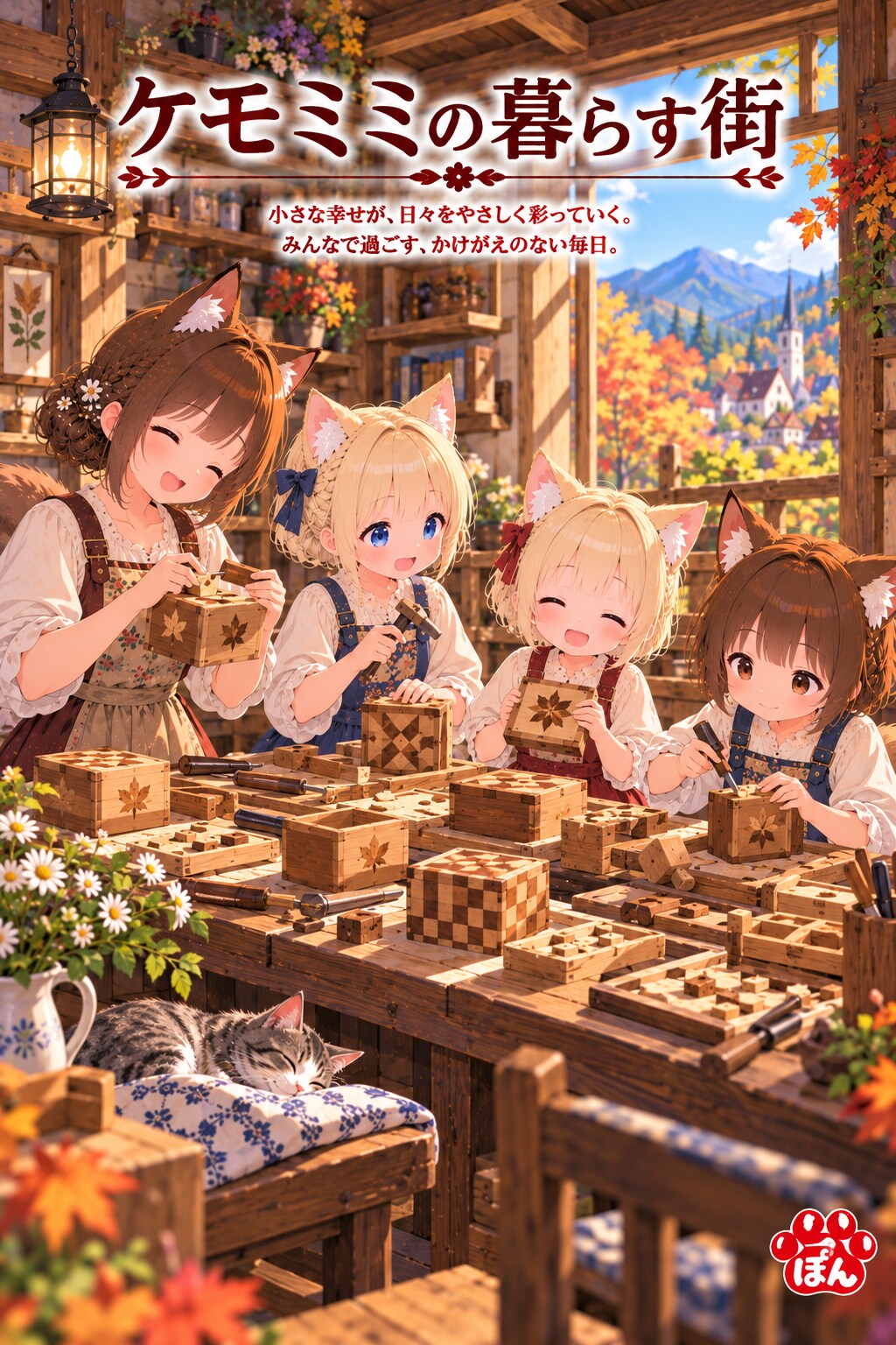 ケモミミの暮らす街 | の人気AIイラスト・グラビア