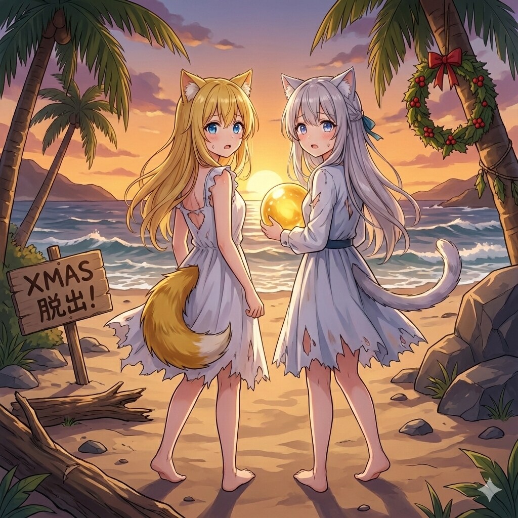 無人島1日目　No.206　2025年12月21日(日) | の人気AIイラスト・グラビア