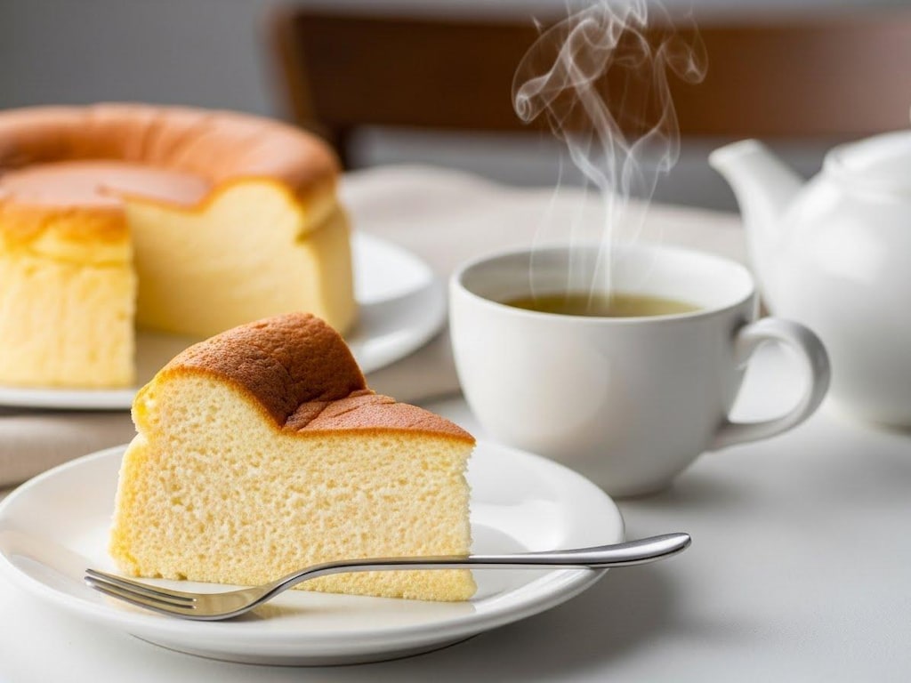 デザートのふんわりチーズケーキ