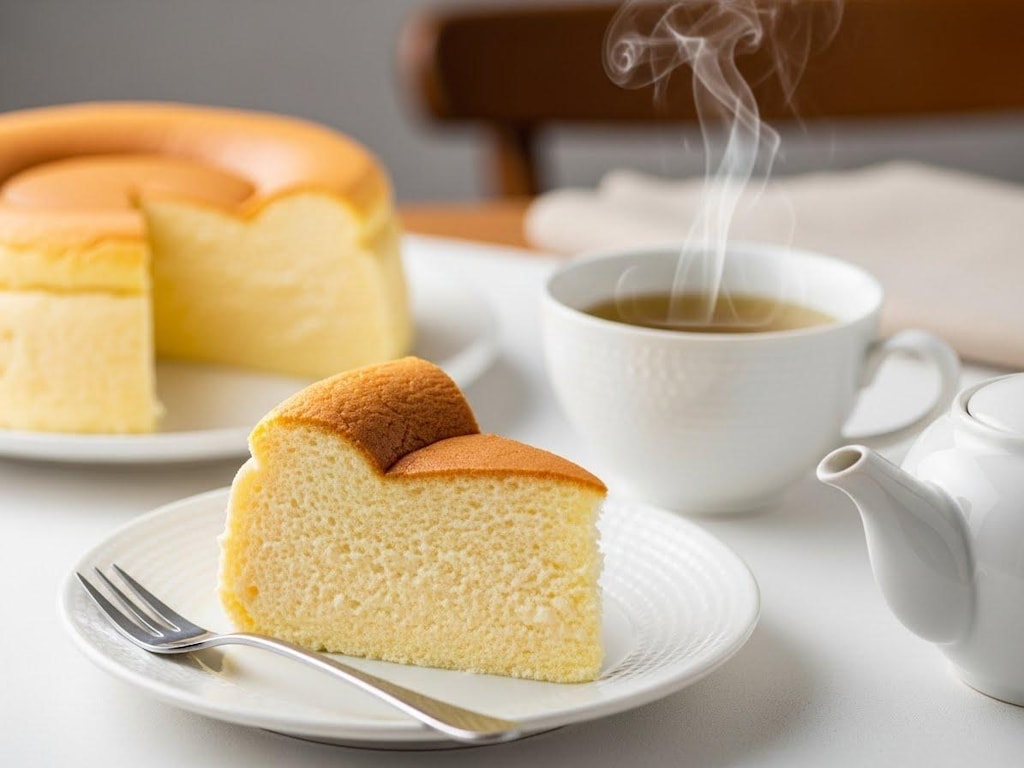 デザートのふんわりチーズケーキ