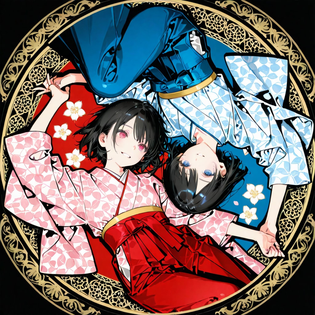 陰陽図の双子 | の人気AIイラスト・グラビア