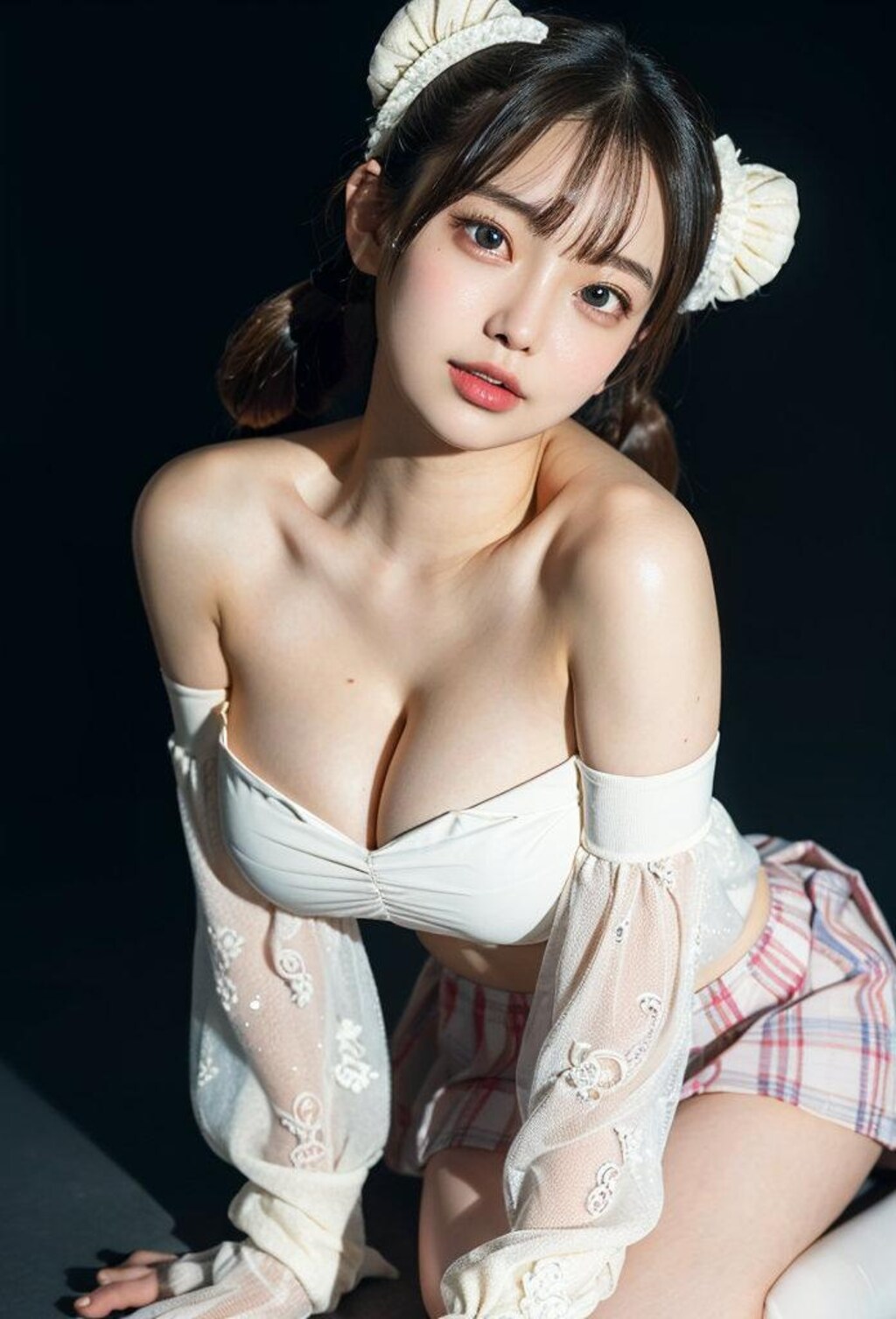 女豹のポーズ：グラビア撮影