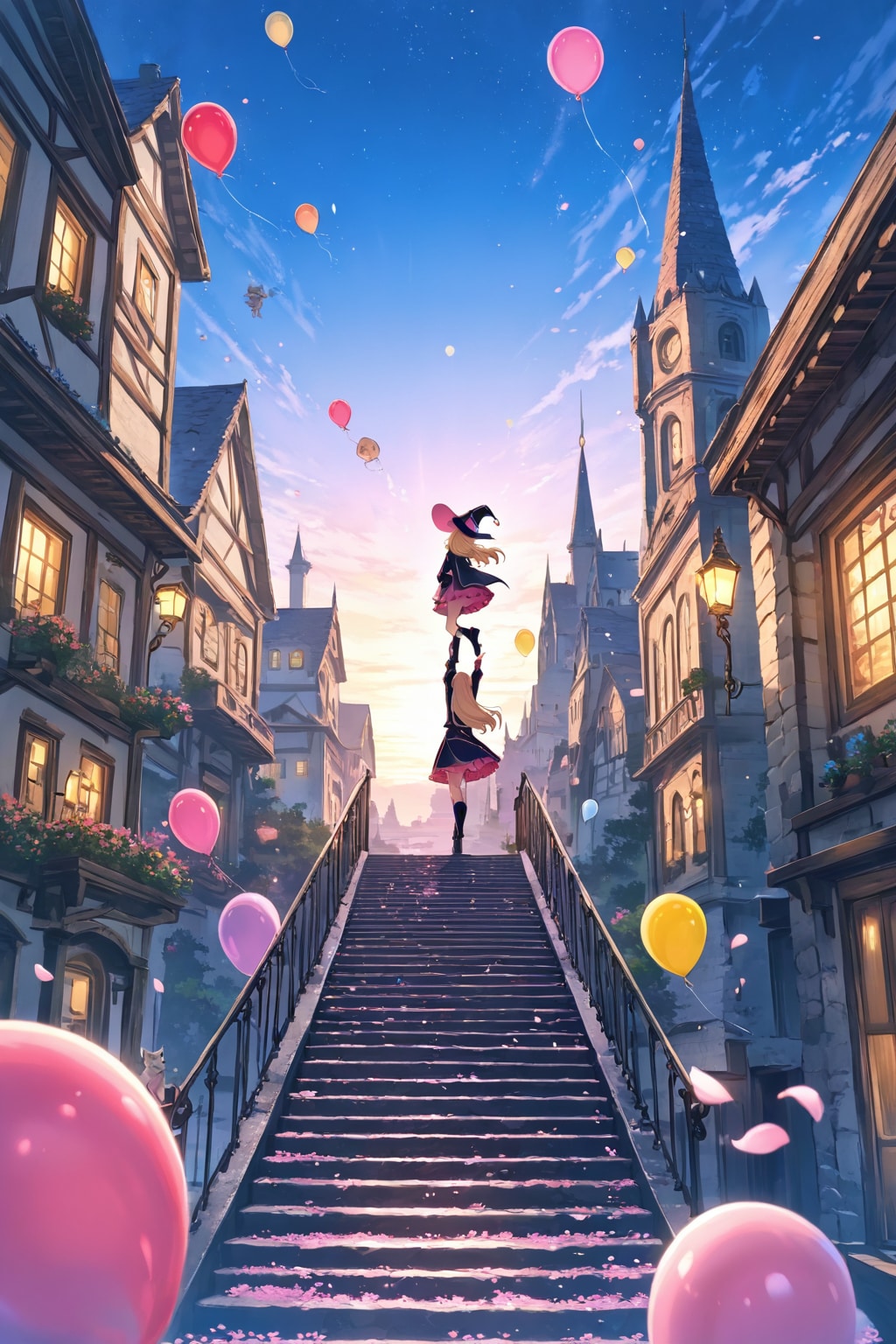 風船🎈と魔女のリフト | の人気AIイラスト・グラビア