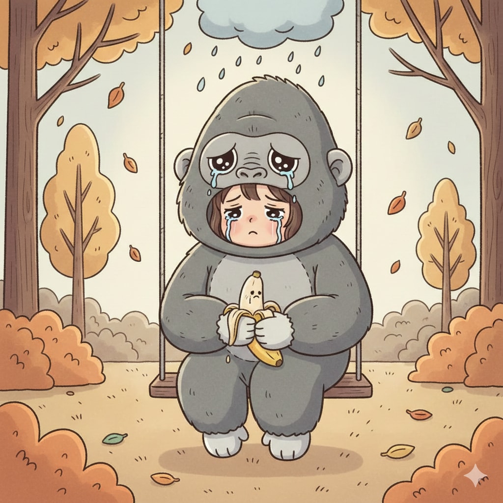 センチメンタルゴリラの着ぐるみを着た女の子