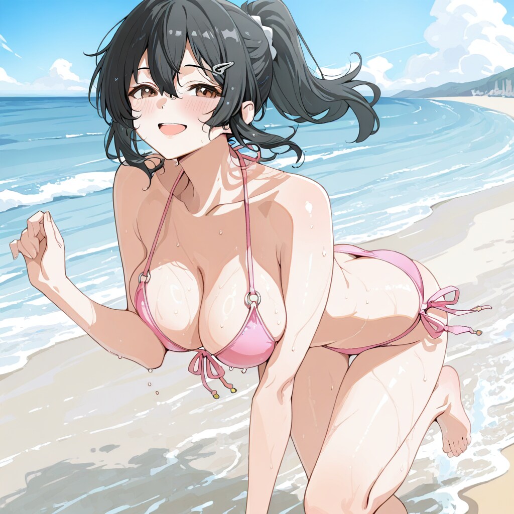 ピンクのビキニ