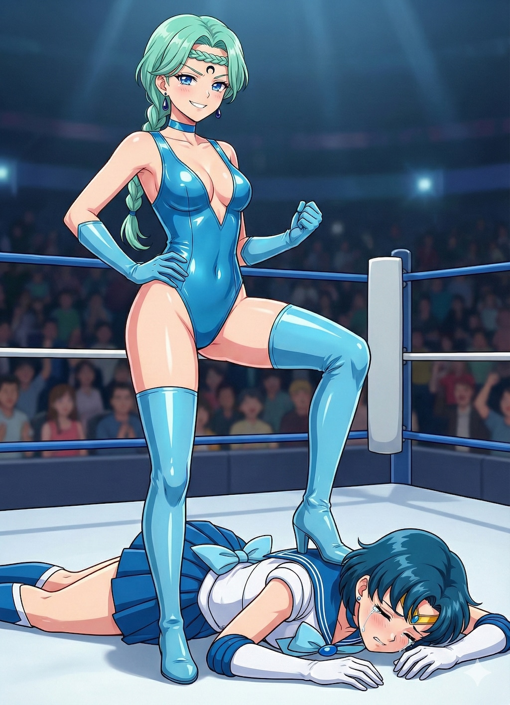 プロレスしたベルチェとマーキュリー