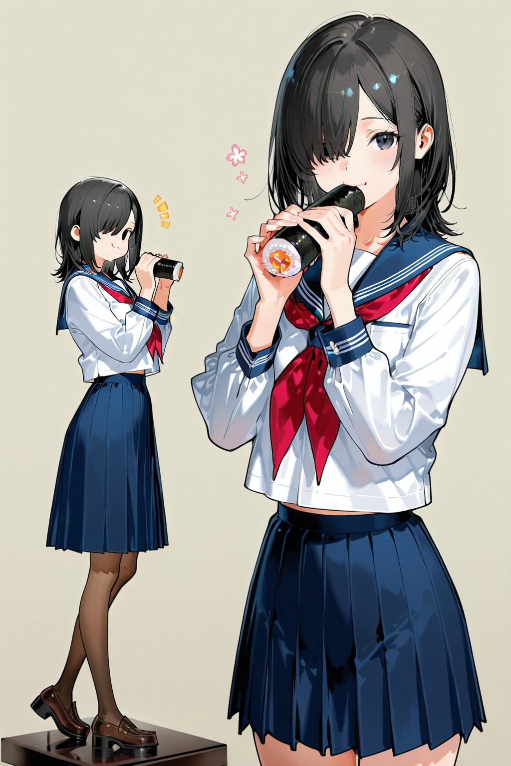 めかくれ女子＃８２ | の人気AIイラスト・グラビア