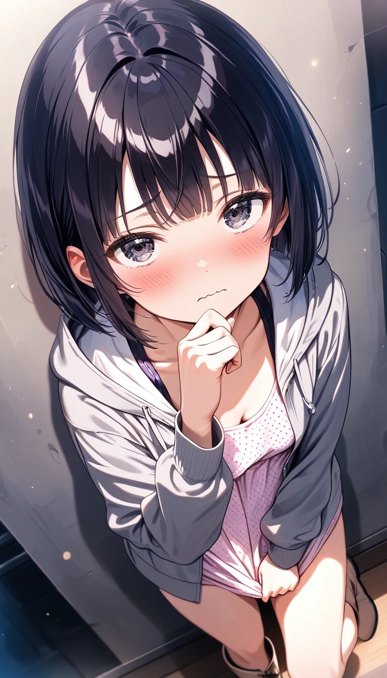 人気のない場所で『あ、あの･･･いつも、こんな服装じゃないからね？　え？　ここで、キスしたいの？　……いい、けど』