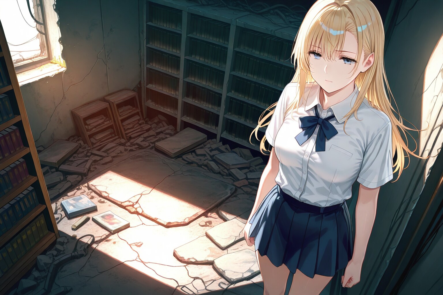 金髪さん佇む2