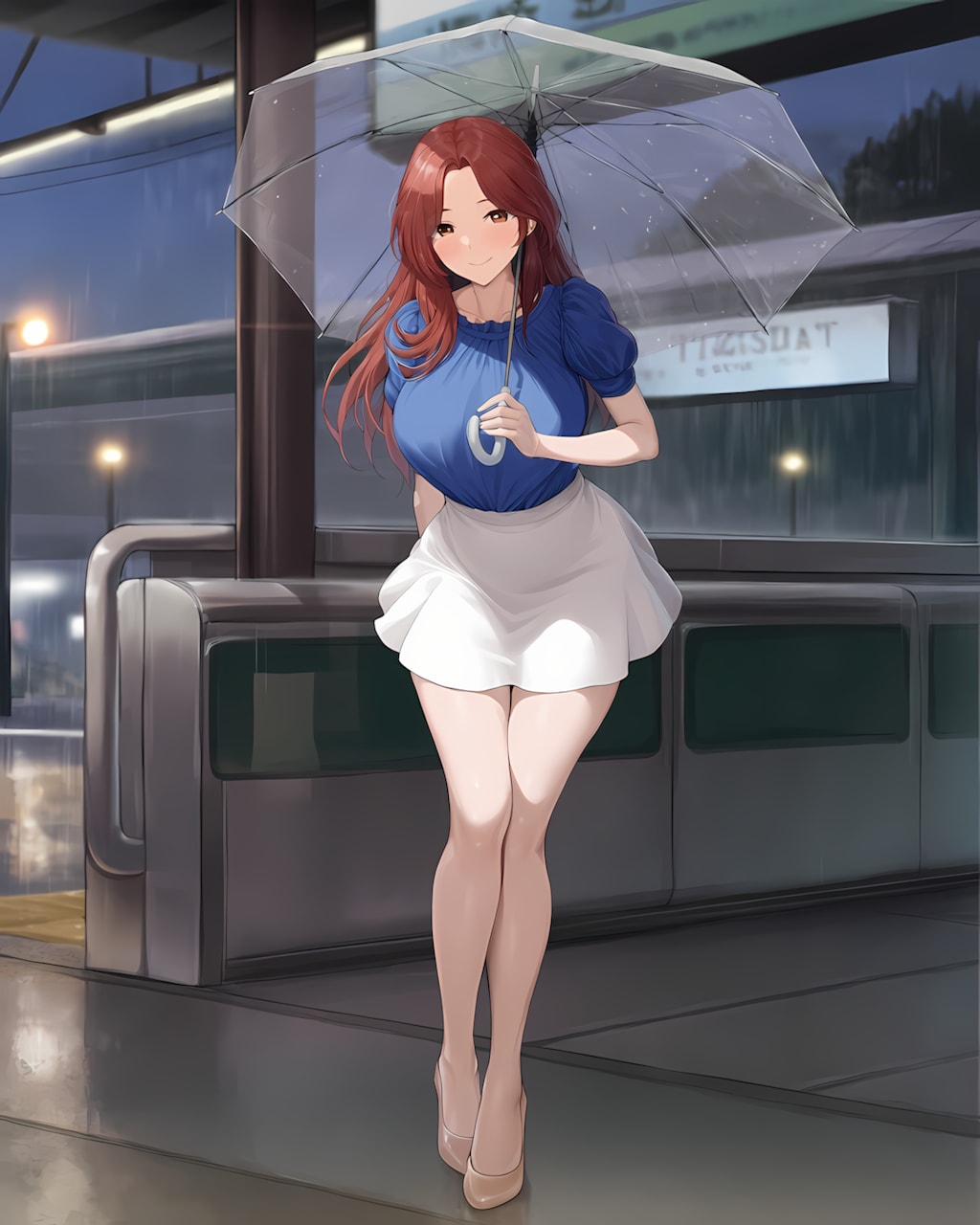 雨の夜に相合い傘でお出迎え…優しく微笑む愛されOL☂️💖
