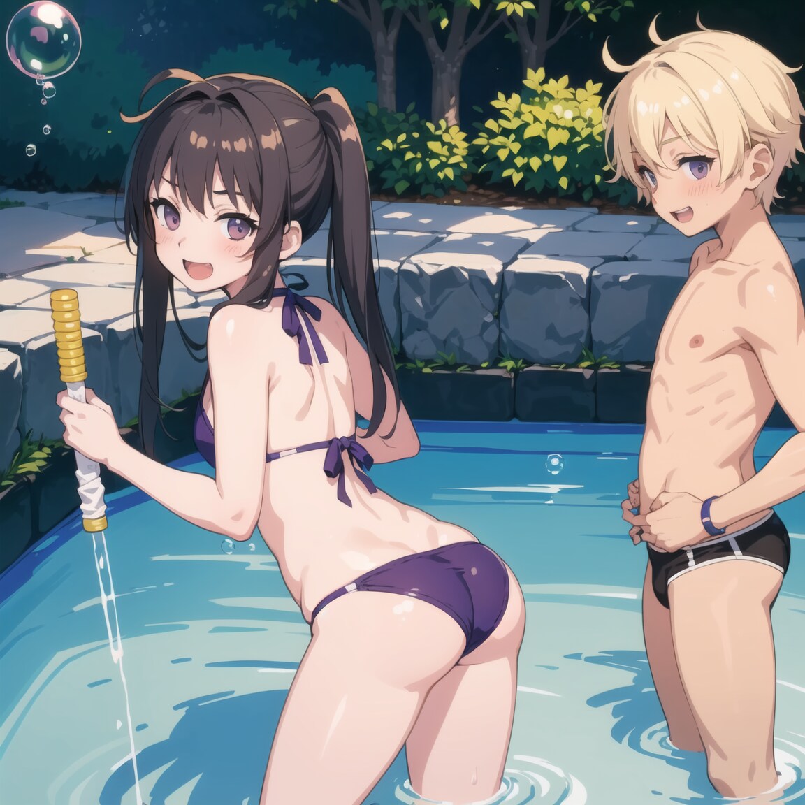 水遊び