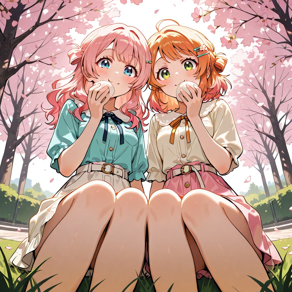 【All0402c1】今日のお花見（モデル: BONSAI） | の人気AIイラスト・グラビア