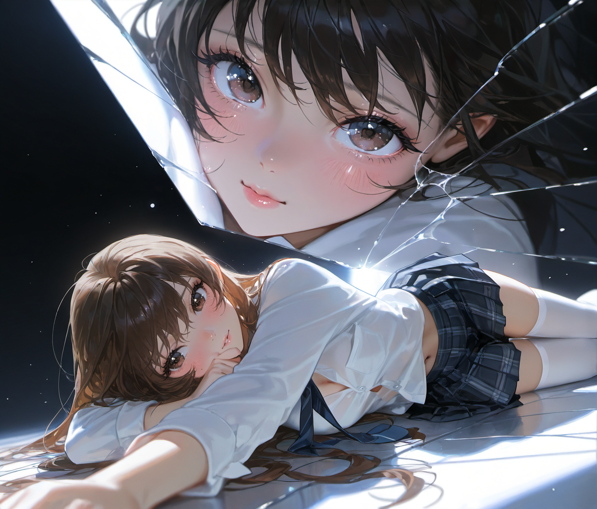 鏡 | の人気AIイラスト・グラビア