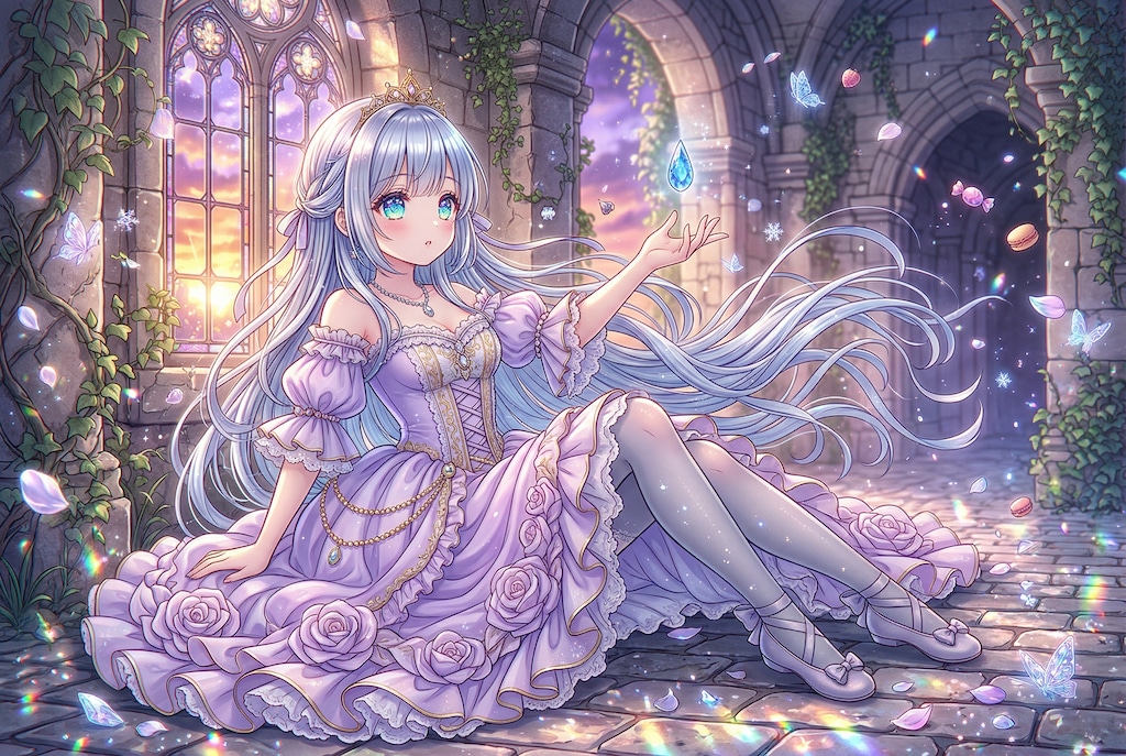 硝子の城に落ちる薄明の涙