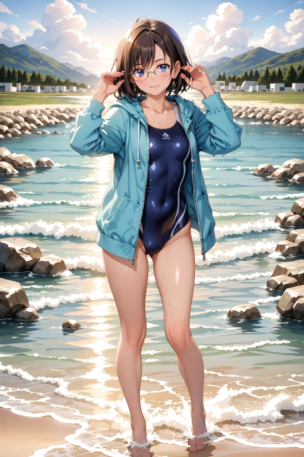 川が海みたいになってしまいました
