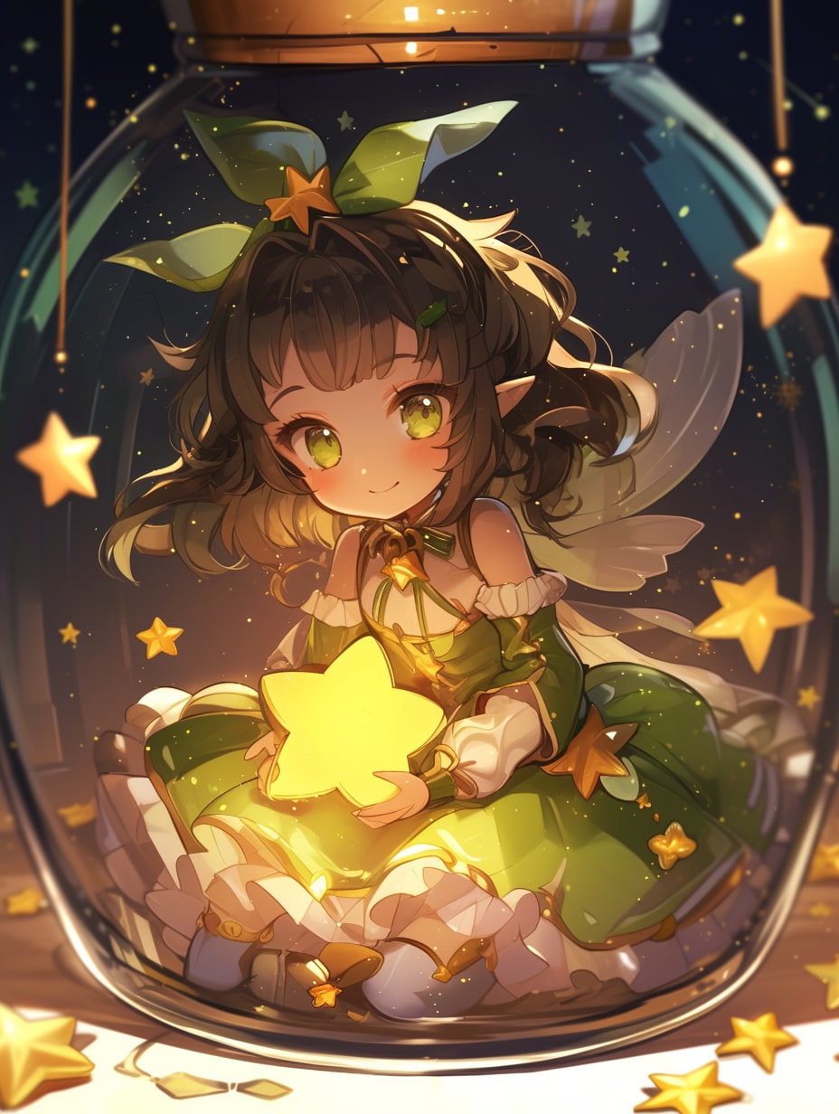 「瓶詰の少女」黄33 | の人気AIイラスト・グラビア