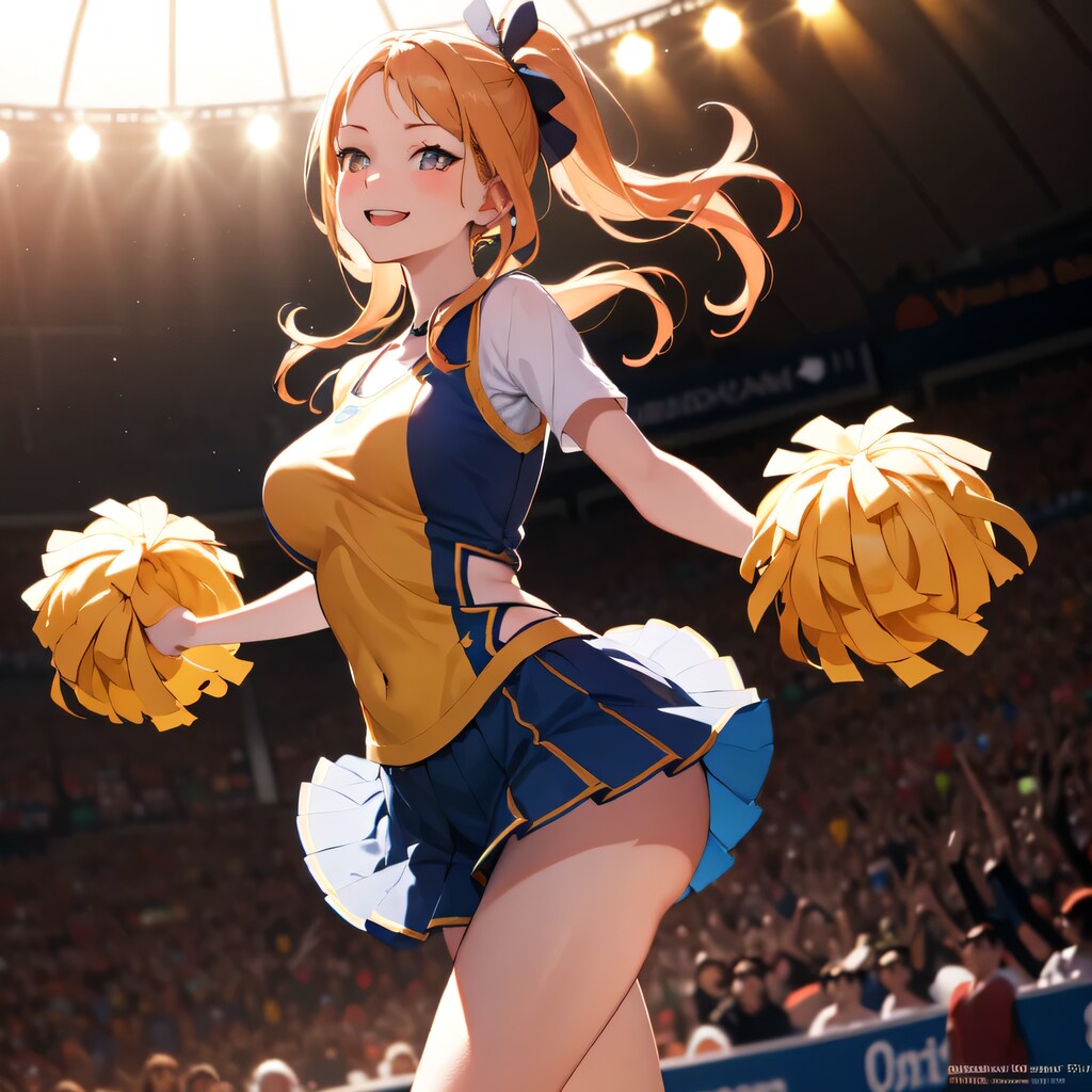 金髪ロングでチア衣装の少女７