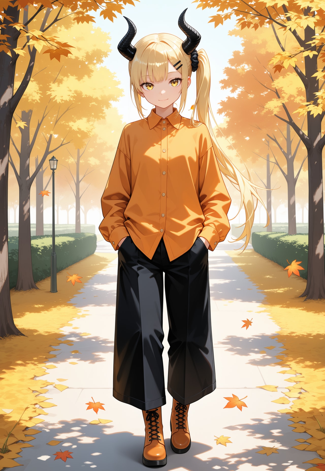 シンプル秋コーデ女鬼高生さん | の人気AIイラスト・グラビア