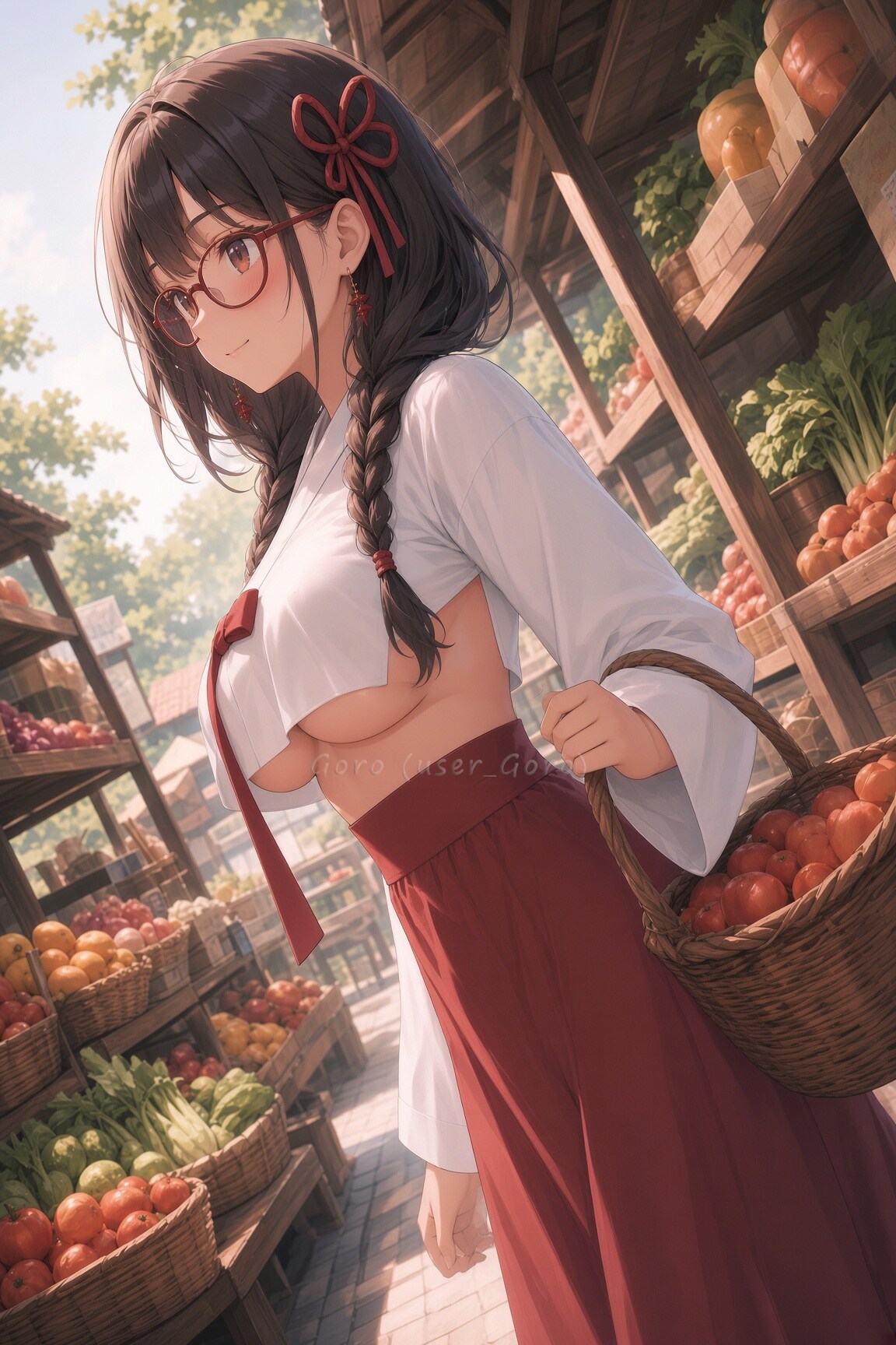 チョゴリの下乳＋横乳