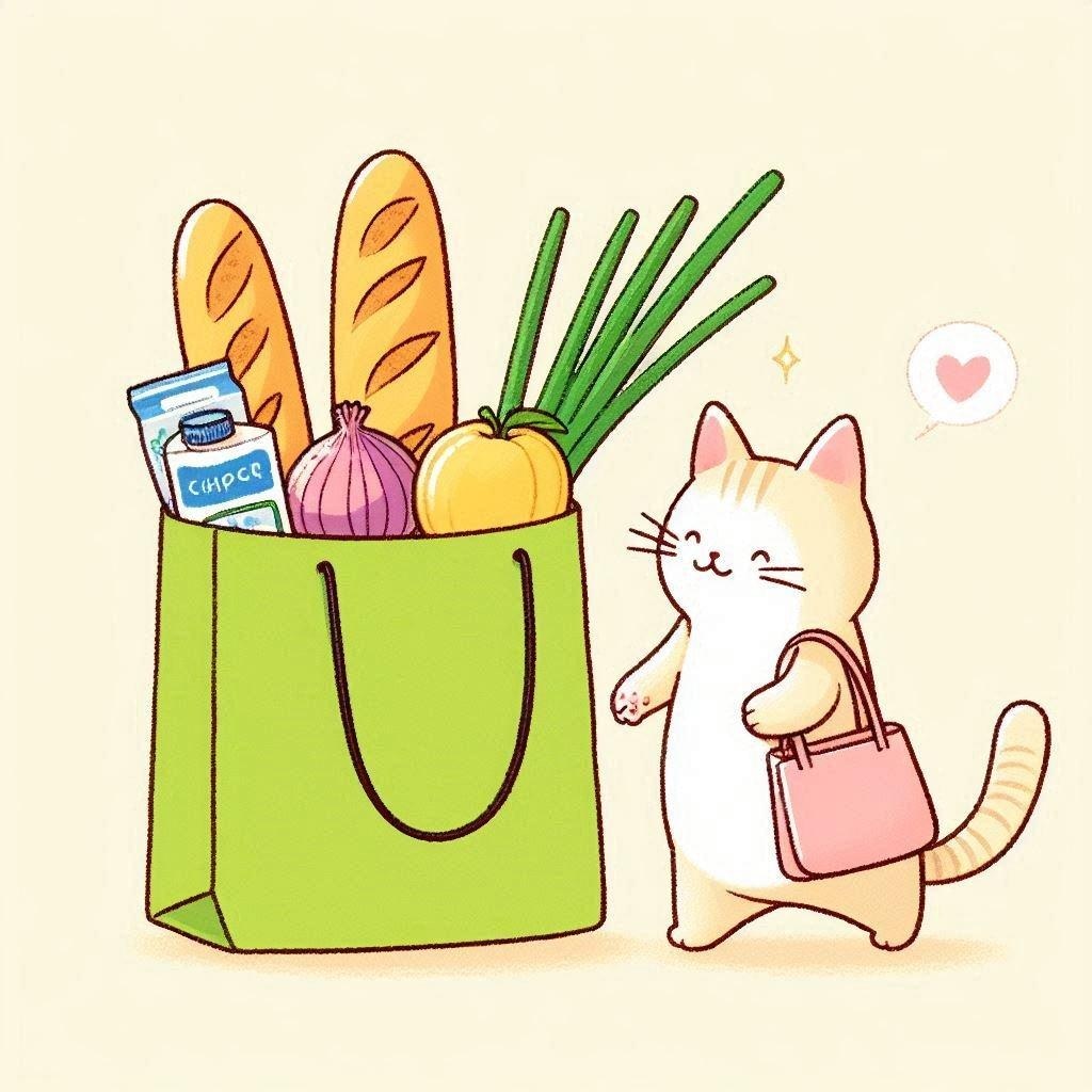 おかいものにゃんこ