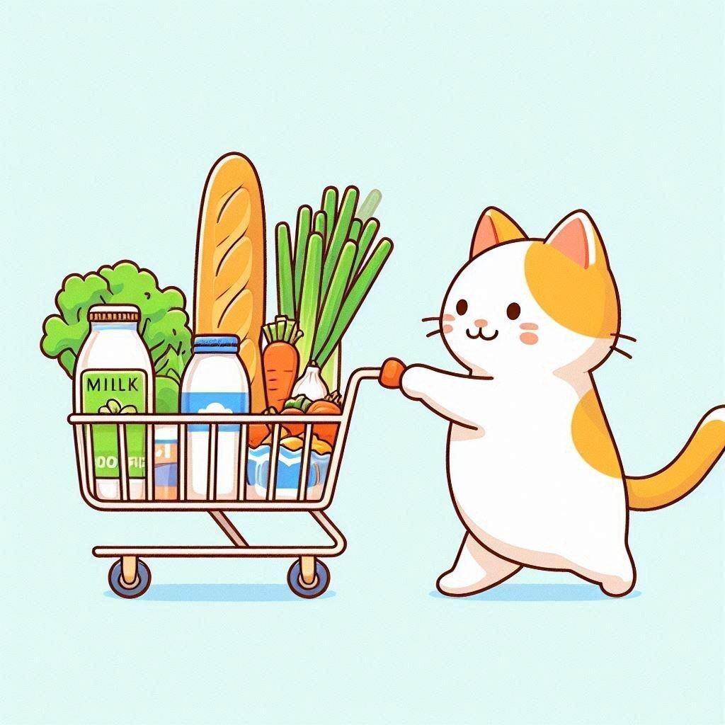 おかいものにゃんこ