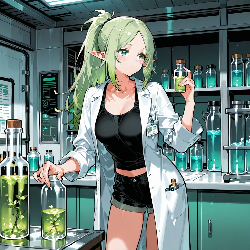 エルフ科学者さん