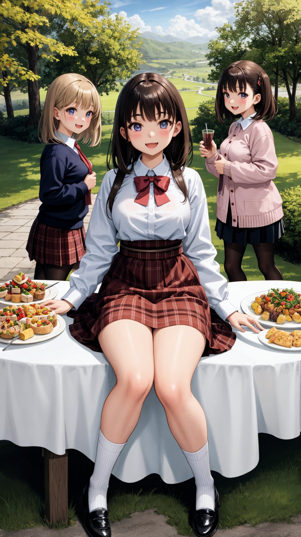 友達同士でピクニック