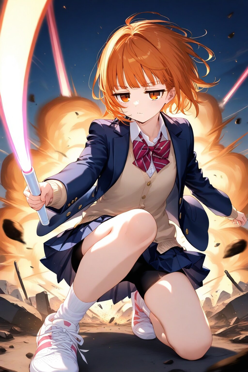 ビームサーベルで戦う