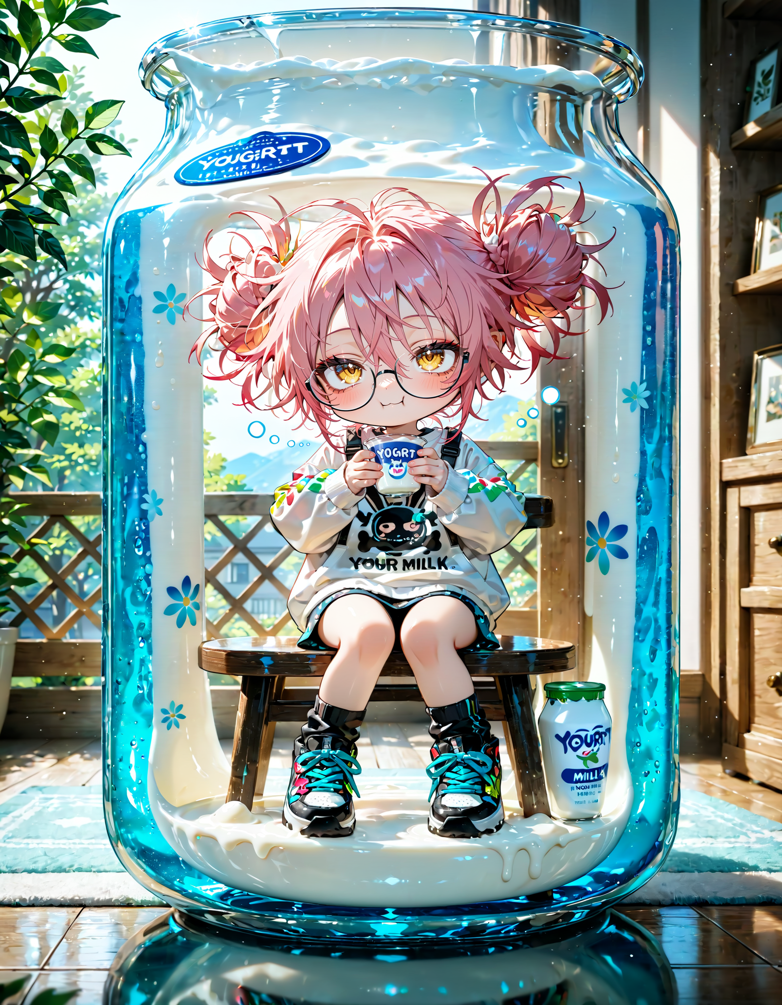 今日は何の日？　「小岩井 生乳100％ヨーグルト」の日 | の人気AIイラスト・グラビア