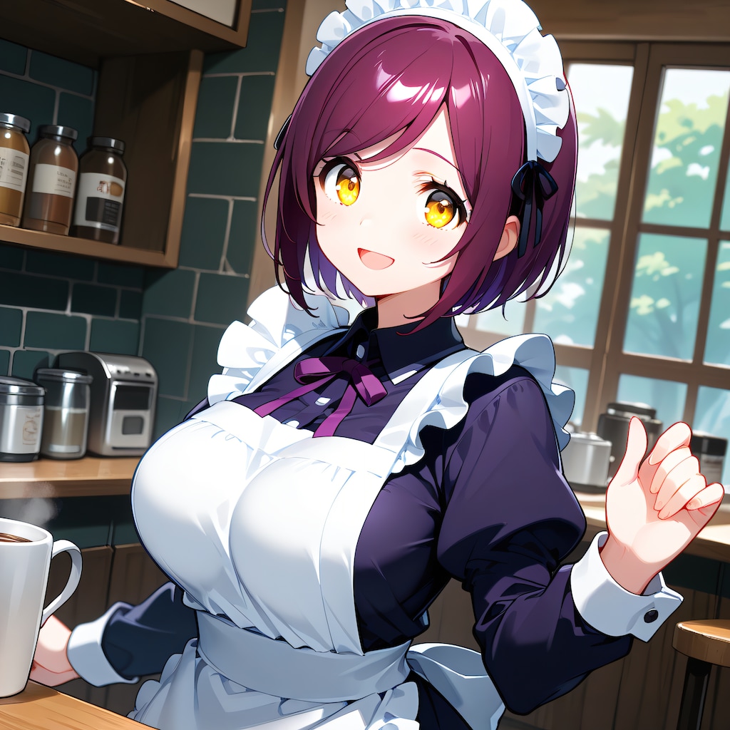 おはようございます（挨拶メイドの芽衣ちゃん）