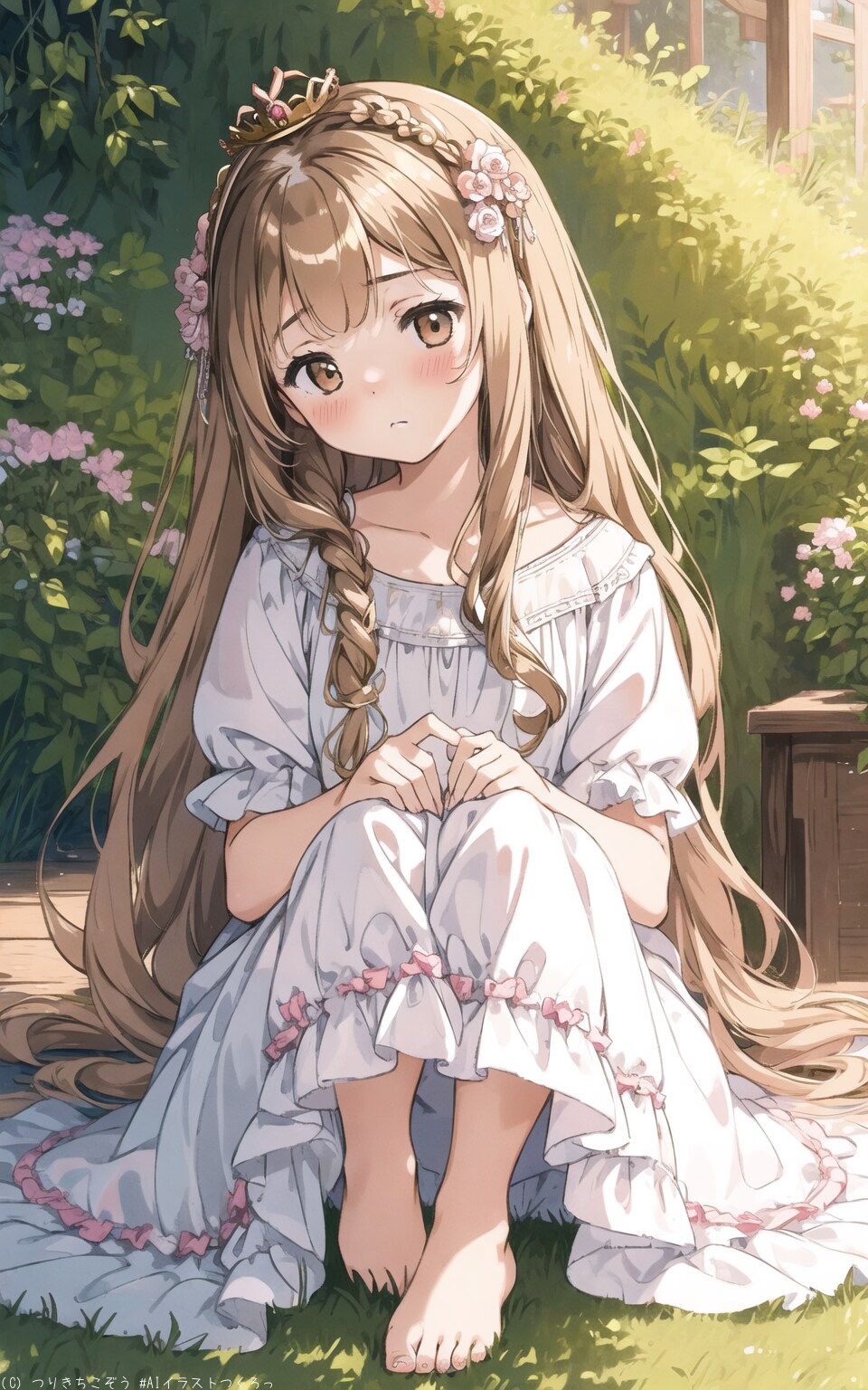 庭園と乙女
