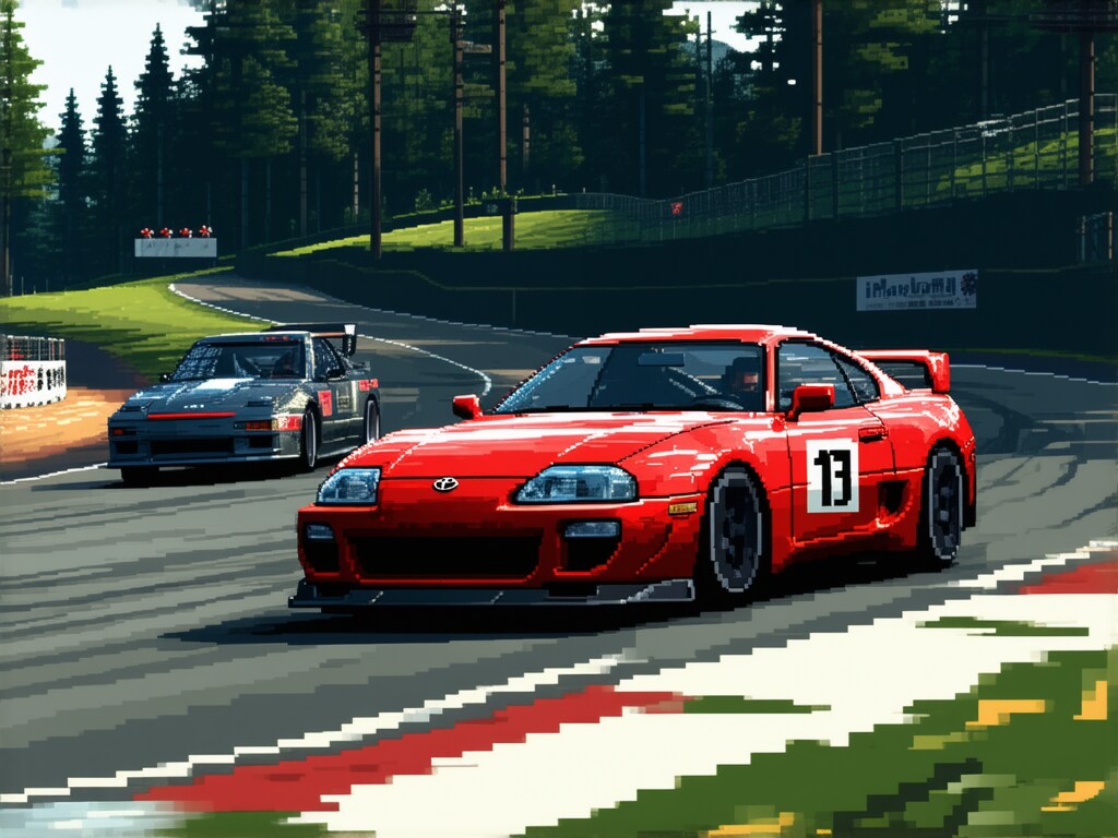 A masterpiece game where you can identify the car model just by its engine sound. | の人気AIイラスト・グラビア