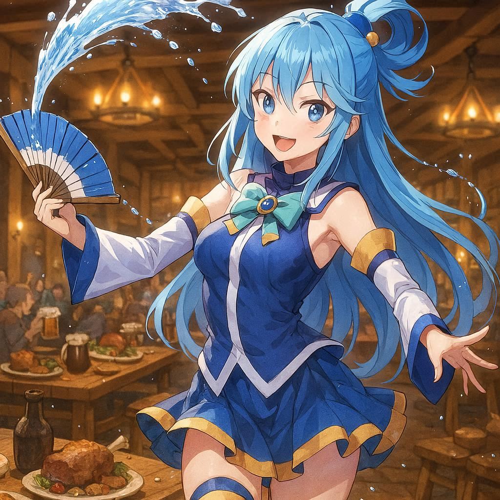 アクアの水芸 | の人気AIイラスト・グラビア