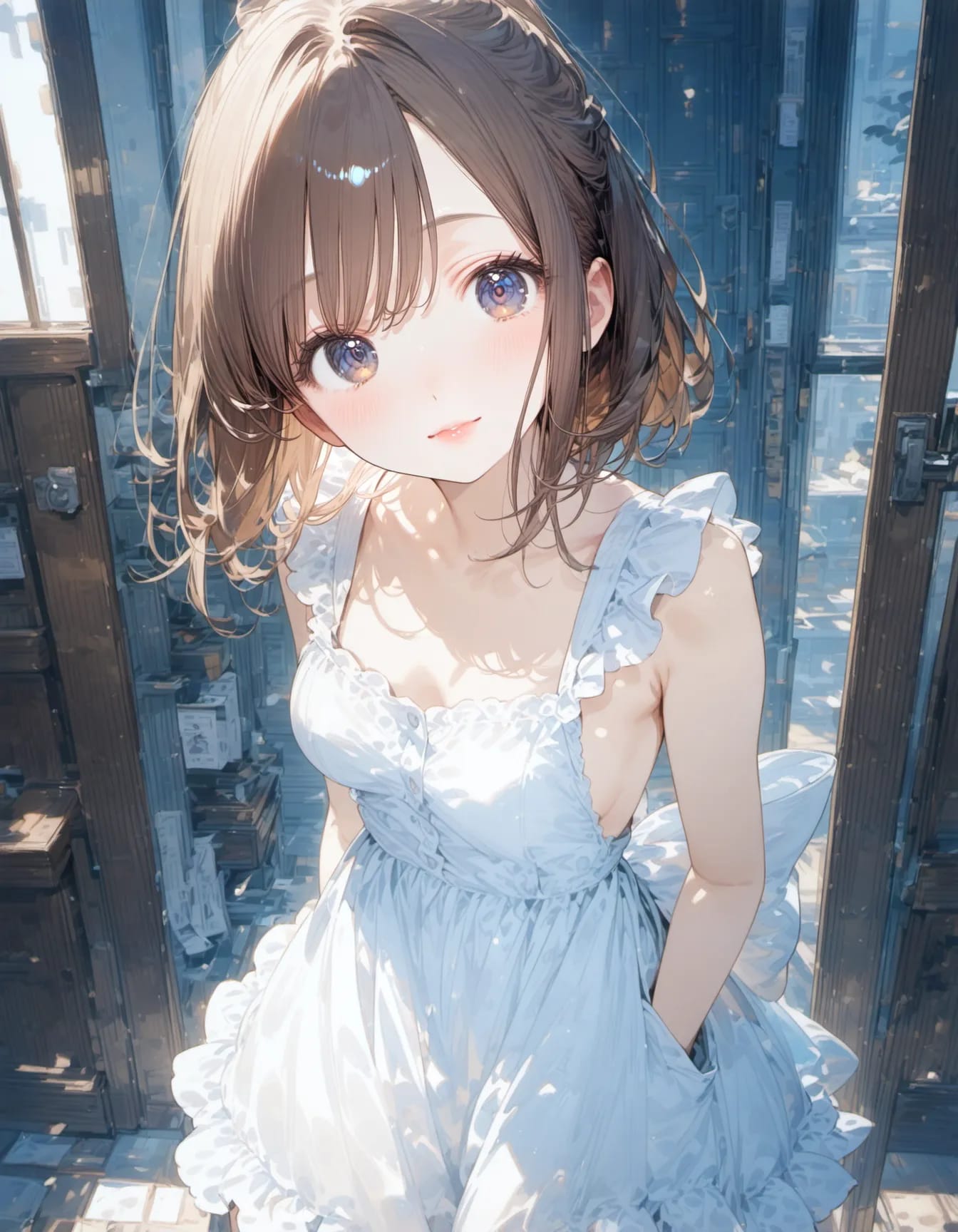 Soft Eyes Beyond the Doorway | の人気AIイラスト・グラビア