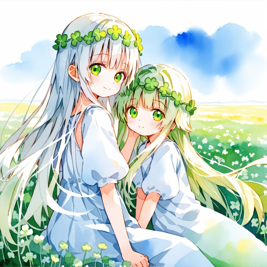 草原の姉妹 | の人気AIイラスト・グラビア