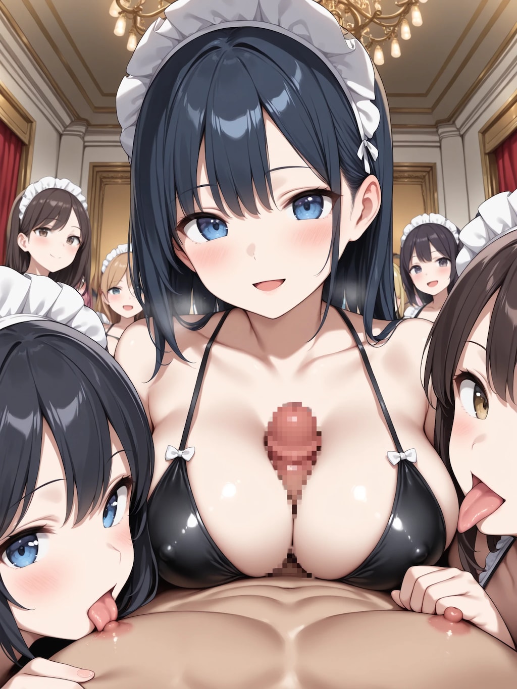 【今日のハーレム】パイズリinハーレム